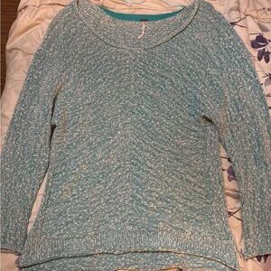 ♥️Free People Aqua Knit Sweater